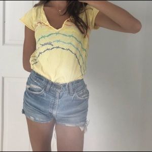 Yellow Zadig and Voltaire t-shirt.